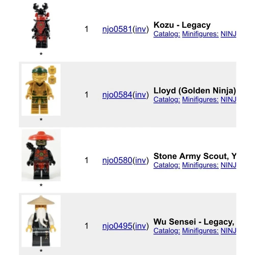 Lego Ninjago 71702 Minifigs Golden Ninja Lloyd, Wu, General Kozu, Stone Warrior - Picture 7 of 7